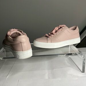 Greats Brooklyn Powder Pink Perforated Leather US 8.5 Sneakers Made In Italy